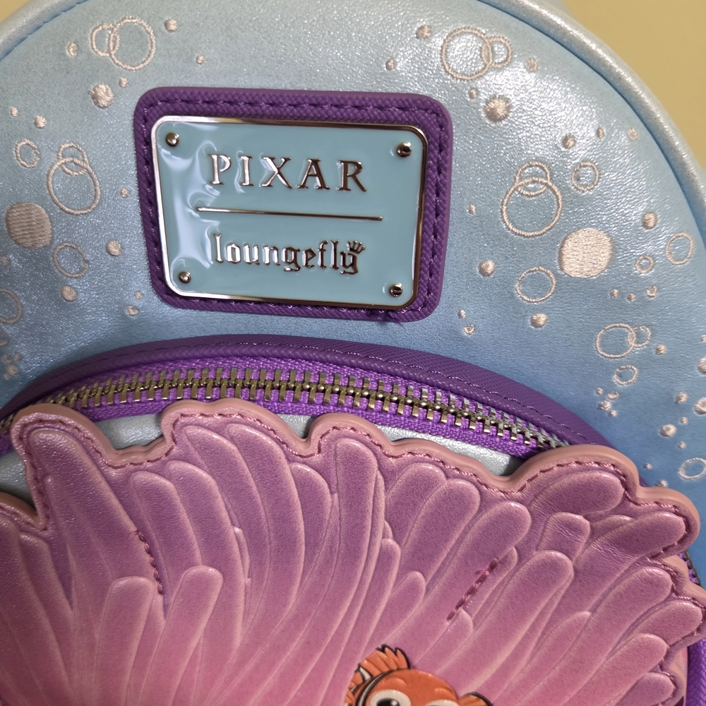 Loungefly Pixar Blue and Pink Backpack - Picture 2 of 4